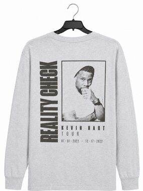 Kevin Hart Reality Check Tour 2022 Long Sleeve Tee Unisex Small